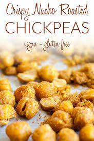 Crispy Nacho Roasted Chickpeas Vegan Gluten Free These Crunchy Roasted Chickpeas Are A Health Vegan Snack Recipes Healthy Snacks Recipes Beef Recipes Easy