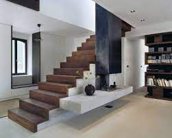 Floating Fireplace Contemporary Stairs Stairs Design Modern Modern Staircase