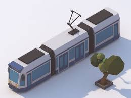 Monorail Isometric Low Poly Models Low Poly Art Low Poly Games
