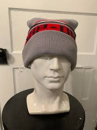 Vintage Snap-On SNAP ON Tools Brand Logo Beanie Gray Knit Ski Cap Winter Hat
