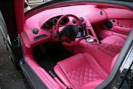 Black And Pink Car Interior Custom Sweet Hot Pink Interior Lambo Hot Jet Black Pink Car Interior Pink Car Girly Car