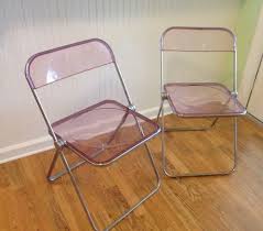 Mid Century Pink Lucite Acrylic Folding Chairs Pair By Modernlogic 255 00 Lucite Chairs Folding Chair Chair