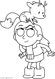 New pictures and coloring pages for children every day! Hilda With Twig On Her Head Coloring Page Coloringall