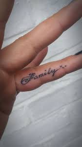 Finger Tattoo Family Ink