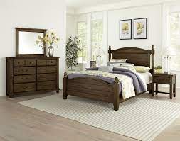 + ireland iii 3 piece bedroom set with king bed and (set of 2) nightstand in black. Vaughan Bassett American Oak 4pc Poster Bedroom Set In Molasses Oak