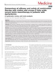 Pdf Comparison Of Efficacy And Safety Of Combination