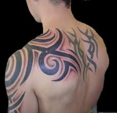 Left Shoulder And Upper Back Tribal Tattoo Tribal Tattoos Tribal Tattoos For Men Tribal Shoulder Tattoos