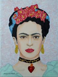 My love for Frida started in 2002 😍 This is my painting called «Frida with  blue eyes» that I painted for my first solo exhibition in 2006, with 22  paintings and drawings of Frida ❤️