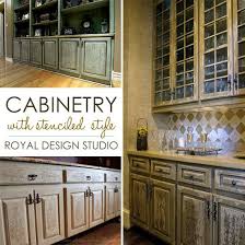 ideas for stenciling kitchen cabinets