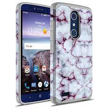 A broad range of cases for phones and tablets. Zte Zmax Pro Case Zte Blade X Max Case Rosebono Hybrid Dual Layer Shockproof Hard Cover Graphic Fashion Cute Colorful Silicone Skin For Case Zte Z981 Z983 Pluple Marble Buy Online In