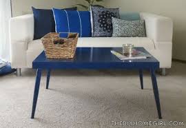 Combine two lack tables together to create a coffee table with storage. New Home Reveal Part I Living Room Ikea Lack Coffee Table Blue Console Table Coffee Table