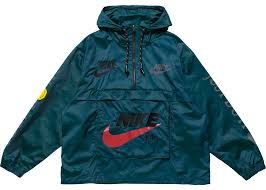 The garments are absolutely decked out with multiple branding hits and slogans, featuring various nike logos as well as. Nike X Cactus Plant Flea Market Anorak Teal Fw19