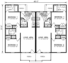 1 bedroom / 1 bath living area = 1896 sq. Duplex Multi Family Plans Duplex Floor Plans Cool Multi Family Plans