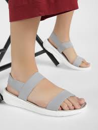 buy crocs grey literide flat sandals for girls online in india