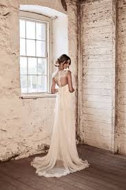 Anna Campbell Bridal Eleanor Dress Vintage Inspired Lace Back Detail Wedding Gown With Silk Bow Hair Flowers Bridal Lace Train Detail Rustic Wedding I
