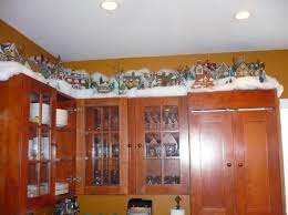 Christmas Kitchen Cabinets Christmas Kitchen Christmas Villages Christmas Village Display