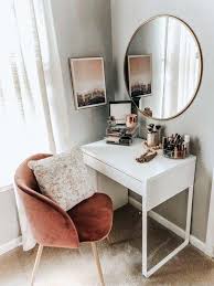 Corner Makeup Vanity Table For Your Bedroom In 2020 Stylish Bedroom Simple Bedroom Home Bedroom