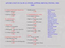 May the force be with you! Ppt Apush Unit 03 Ch 09 12 Overlapping Revolutions 1820 1860 Powerpoint Presentation Id 3075516