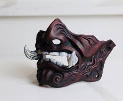 Hand Painted 3d Printed Samurai Mask From Ghost Of Tsushima If You Are Looking For A 3d Printer To Design Something Si Japanese Mask Ghost Of Tsushima Samurai