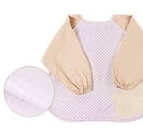 Checkered Cotton Waterproof Baby Bib Overclothes Kids Painting Smock, 1-2  Years