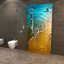 Duschruckwand Strand Mit Seestern Duschruckwand Dusche Marmorfliesen Badezimmer
