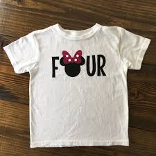Minnie Mouse Birthday Shirts For Adults Minnie Mouse 4th Birthday Shirt Monogrammed Minnie Mouse 4th Birthday Shirt 4th Birthday Shirt Monogramm Birthday Shirts Minnie Mouse Shirts Diy Disney Shirts