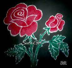 My Rangoli My Art Simple Flower Rangoli 79 Flower Rangoli Easy Rangoli Designs Rangoli Designs