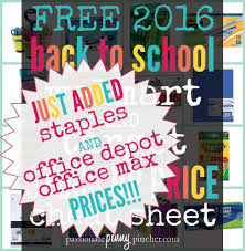 Free Back To School Cheat Sheet Updated With Staples Office Depot Office Max Back To School Sales Back To School School