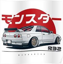 Monster Skyline R32 Gtr Poster By Olegmarkaryan R32 Gtr Skyline R32 Gtr