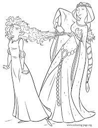 Brave Merida With Elinor Coloring Page Disney Princess Coloring Pages Princess Coloring Pages Disney Princess Colors