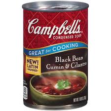 You know that my story goes back to my mom, and her lack of cooking ability as well as the fact that it was the time when tv dinners we uber popular. Campbell S Black Bean Cumin Cilantro Condensed Soup 11 Oz Instacart