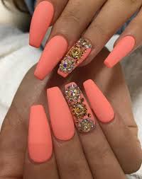 Rated 4.6 out of 5. Cute Coral Nails Coffin Shape Nails Coral Nails Short Coffin Nails Designs
