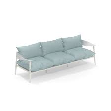 A sprawling sectional is a good option for large rooms used to entertain big groups of friends or family. Garden Three Seats Sofa Outside In Aluminium Eco Leather Collection Terramare