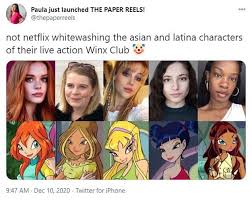Netflix brings winx club to life with trailer for fate: Fans Angrily Accuse Netflix Of Whitewashing The New Live Action Remake Of Nickelodeon S Winx Club Daily Echoed