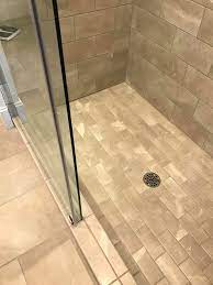 Master Shower With 3x6 Tiles On Shower Floor B F Ceramics Classic In Pulpis Gray Color Shower Remodel Master Shower Shower Tile