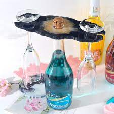 Wine Glass Tray Wine Beer Rack Silicone Mold For Diy Craft Epoxy Uv Resin Handmade Tools Round In 2021 Wine Tray Wine Glass Shelf Wine Glass Holder