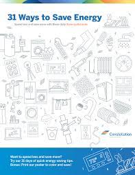 Enjoy free printable coloring pages for kids, find a picture you like and get started! 31 Ways To Save Energy In Your Home Constellation