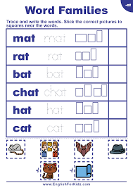 word families worksheets at words free pdf