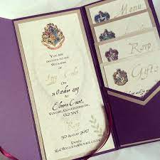 Harry Potter Style Pocketfold Wedding Invitations And Stationery As Featured O Harry Potter Wedding Theme Harry Potter Wedding Invitations Harry Potter Wedding