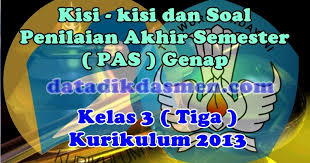 Soalpilihan ganda mtk kelas 3 kd 3.6 k 13 semester 2 / ringkasan materi mtk kelas 6 semester 2.tim kami kali ini akan menyediakan contoh soal uas matematika kelas 12 semester 1 sebanyak 30 butir yang kami rangkum dari berbagai penerbit buku untuk siswa pelajari dalam persiapan ulangan. Soal Pat Ukk Kelas 3 Semester 2 K13 Tahun Pelajaran 2021 2022 Datadikdasmen Com