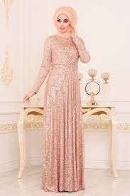 Nayla Collection Nayla Collection Pul Payetli Gold Tesettur Abiye Elbise 9106gold Aksamustu Giysileri The Dress Elbise