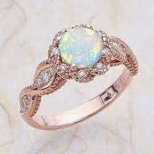 $76.32 per month (1) sale. Bliss 14k Solid Rose Gold Rare Beautiful Fire Opal Diamond Engagement Rings Walmart Com Walmart Com