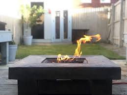 Unlike lava rocks which tend to deteriorate over time, fire glass can last for longer. Ott Garden Firepit Outdoor Gas Fire Pit Wooden With Lava Rock Cover Ebay
