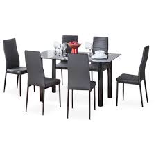 Tener uno de los comedores modernos en bogotá que tenemos para ti en the blue house le dará un toque único y sofisticado a este espacio de tu hogar. Comedor En Vidrio 6 Puestos Color Negro Easy Colombia