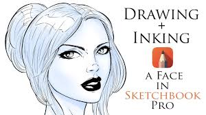 Drawing and Inking a Face in Sketchbook Pro