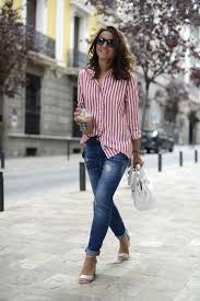 Black And White Striped Shirt With Red Pants Pin On Ootd