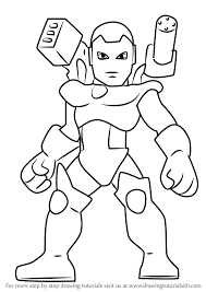 Learn How To Draw War Machine From The Super Hero Squad Show (Medabots)  Step By Step : Drawing Tutorials