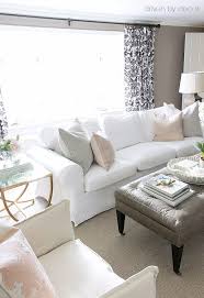 Ikea Ektorp Sofa With Gray And Soft Blush Pillows Ikea Ektorp Sofa Ektorp Living Room Ektorp Sofa