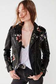 Slide View 2 Blanknyc As You Wish Floral Embroidered Moto Jacket Jackets Celebrities Leather Jacket Leather Jacket