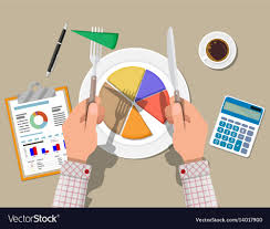 Hands With Knife And Fork Cut Chart Pie Peace